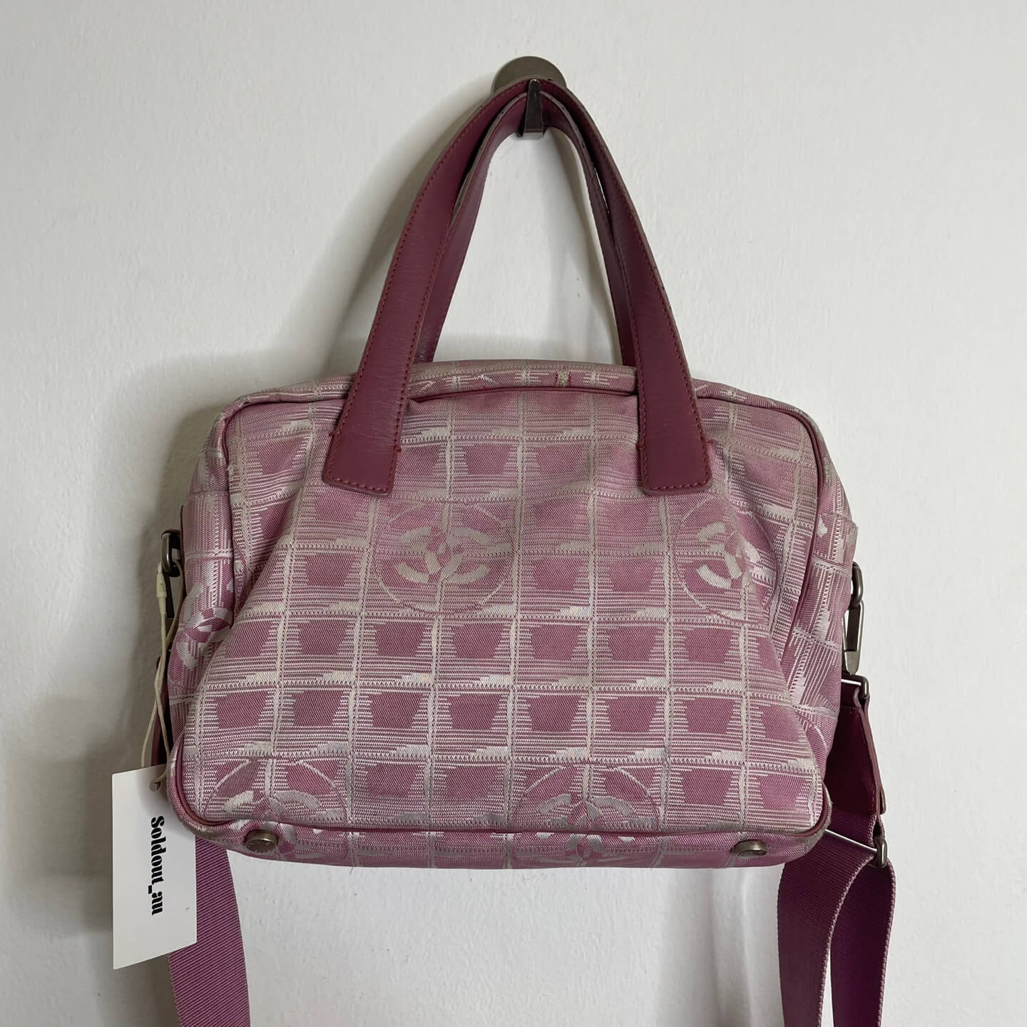 Chanel New Travel Line Hand Bag Canvas