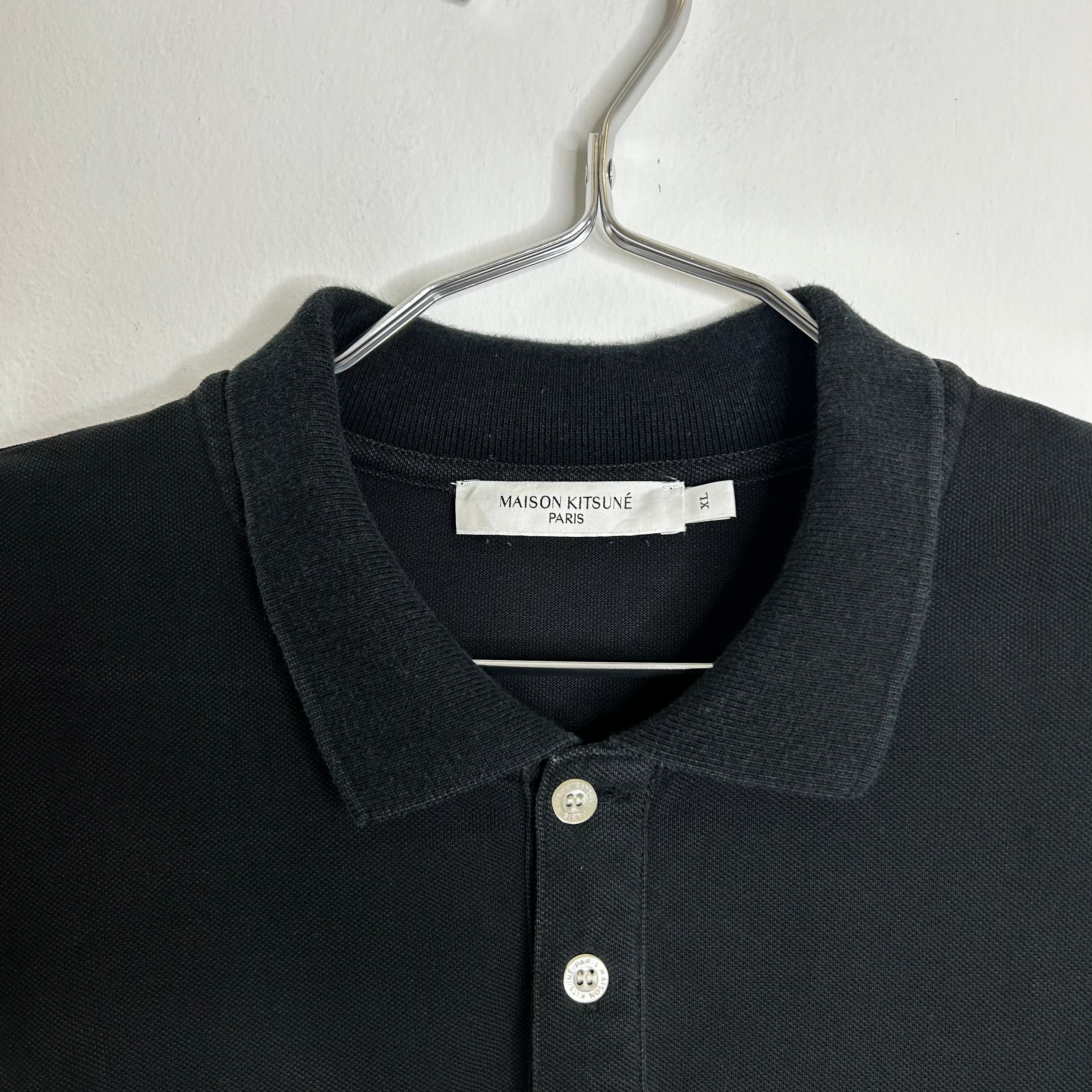 Maison Kitsune fox head patch classic polo