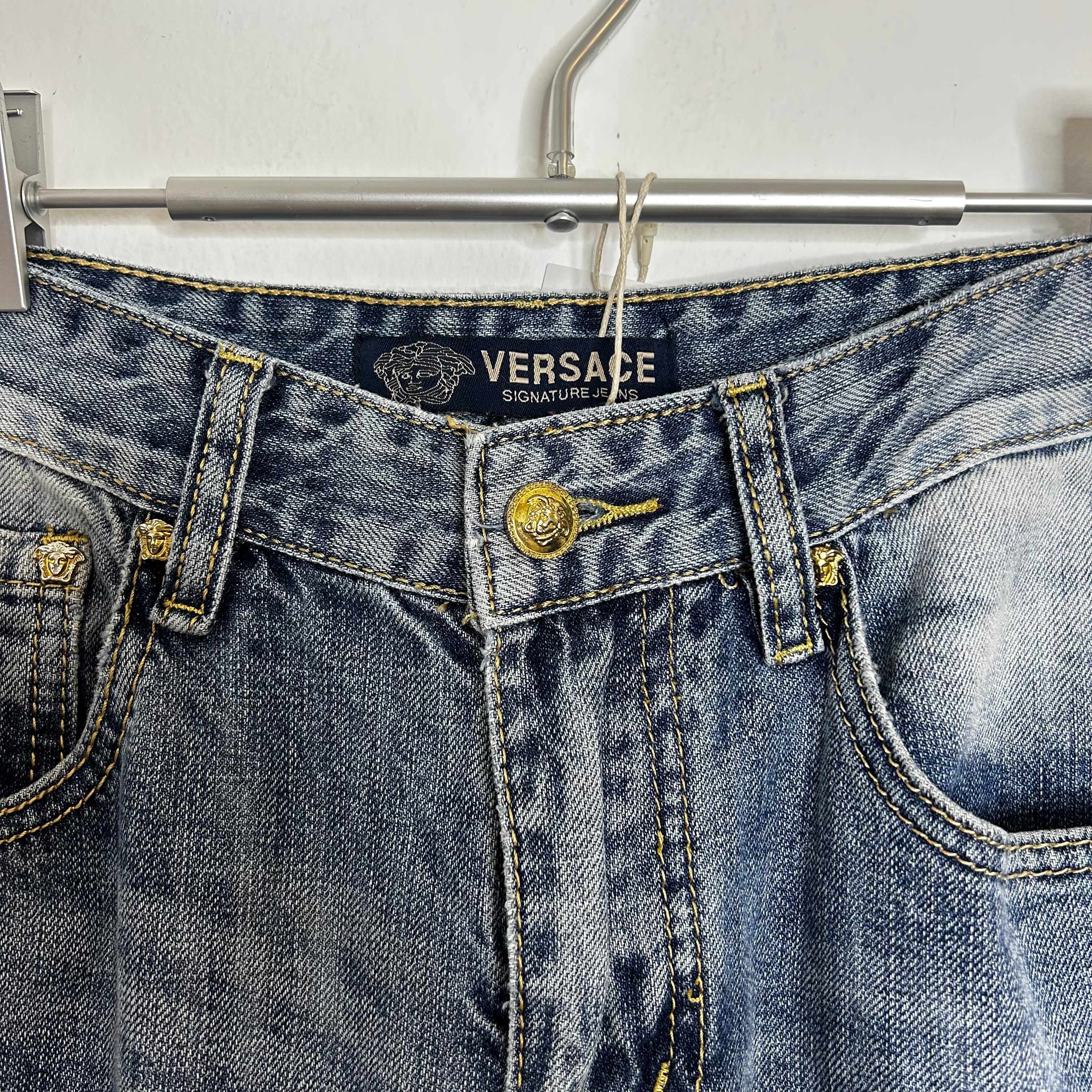 Versace washed denim pants
