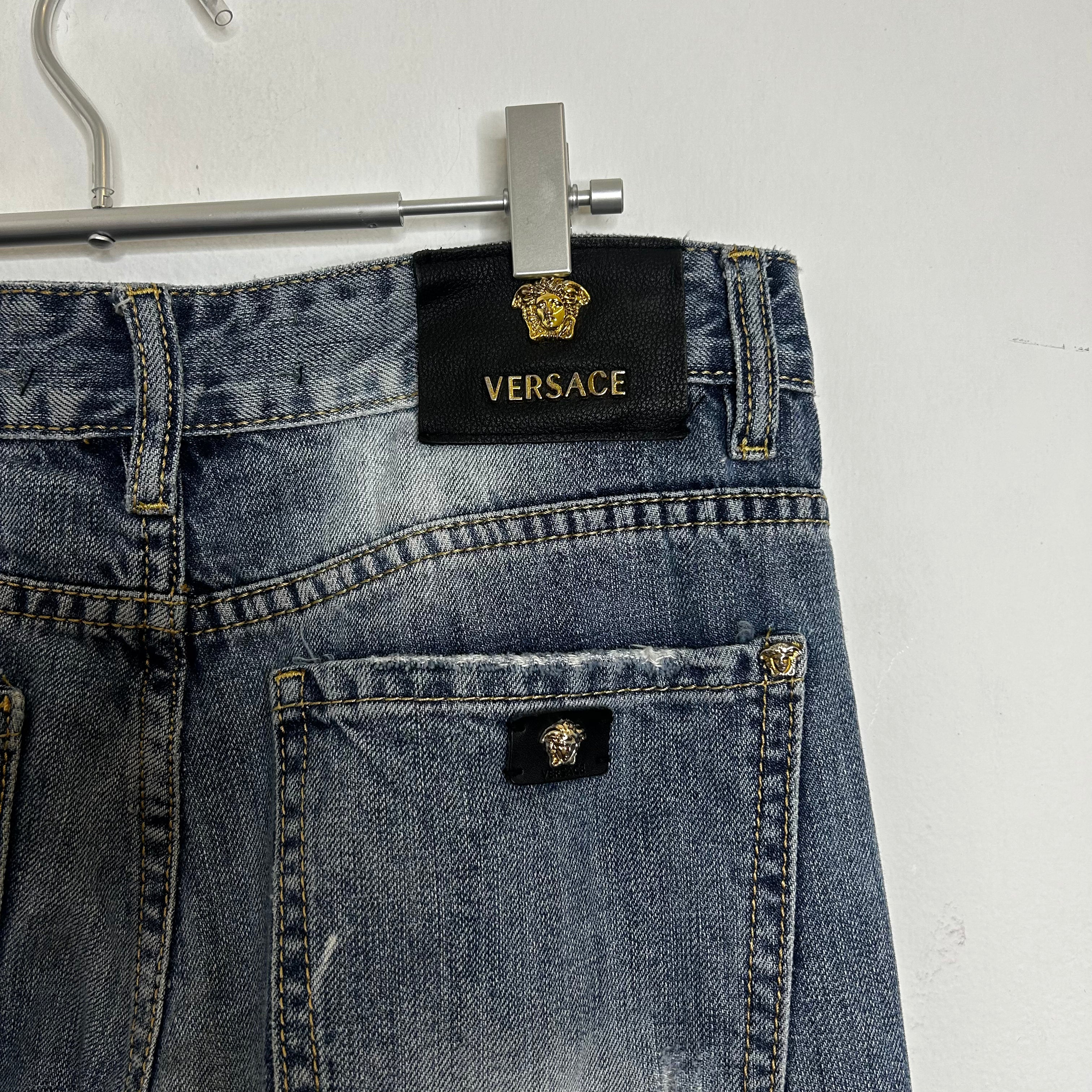 Versace washed denim pants