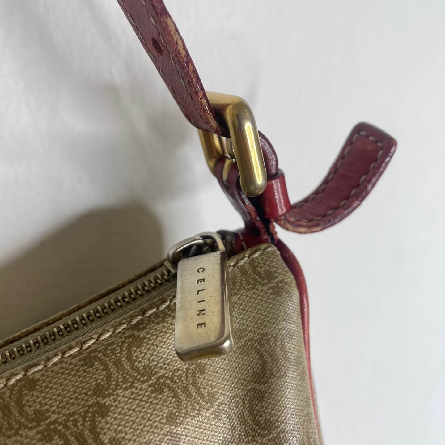 CELINE Macadam Canvas Hand Bag