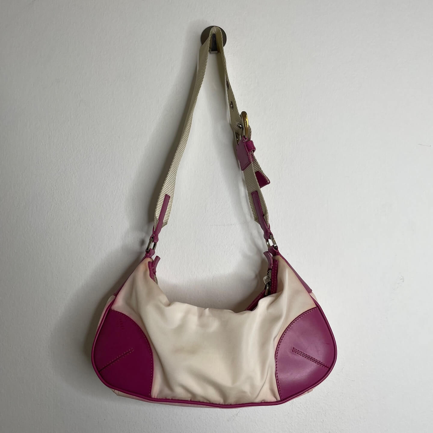 Prada Nylon Tessuto Pink Shoulder Bag