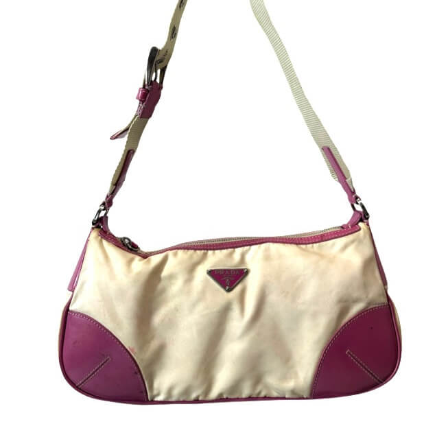 Prada Nylon Tessuto Pink Shoulder Bag