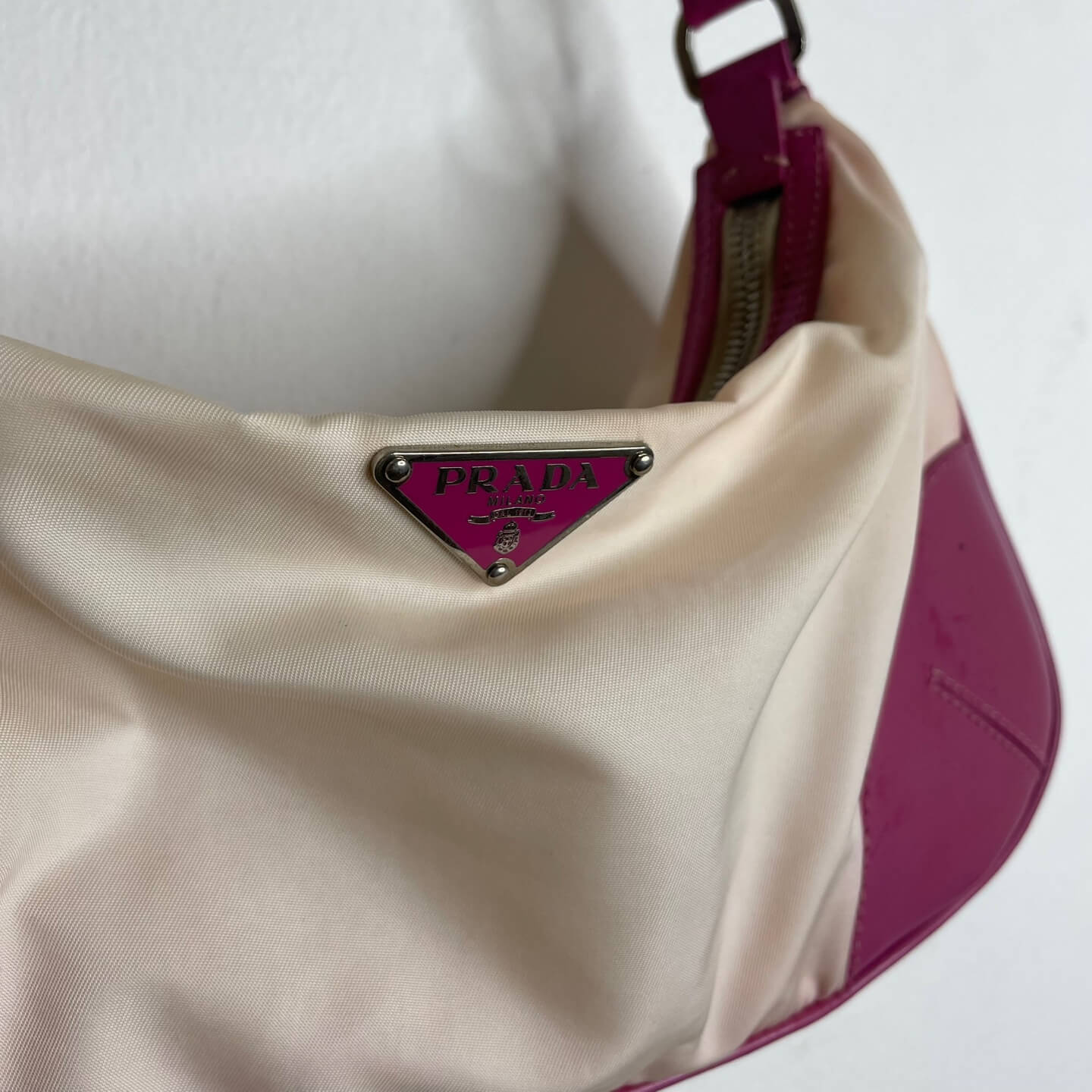 Prada Nylon Tessuto Pink Shoulder Bag