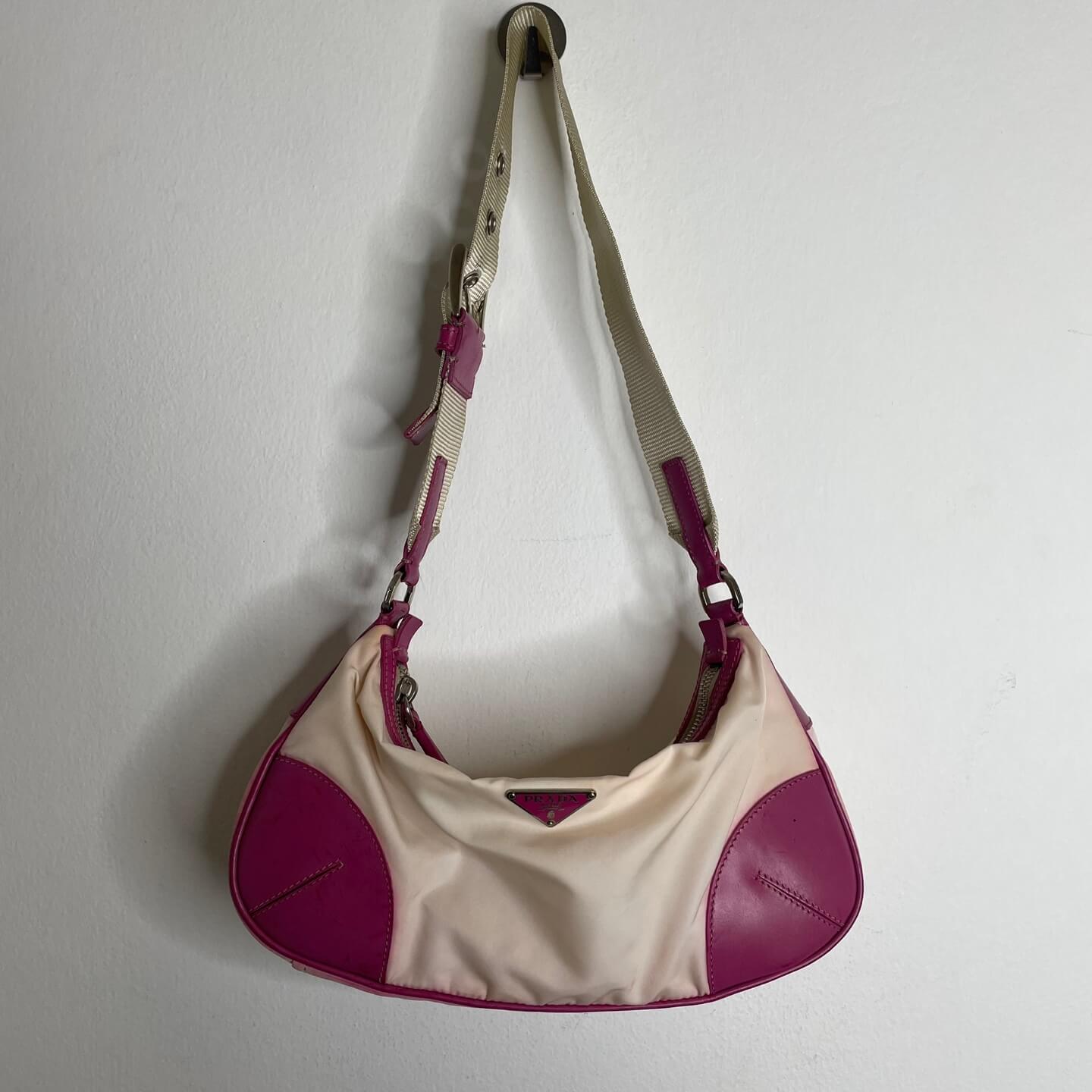Prada Nylon Tessuto Pink Shoulder Bag