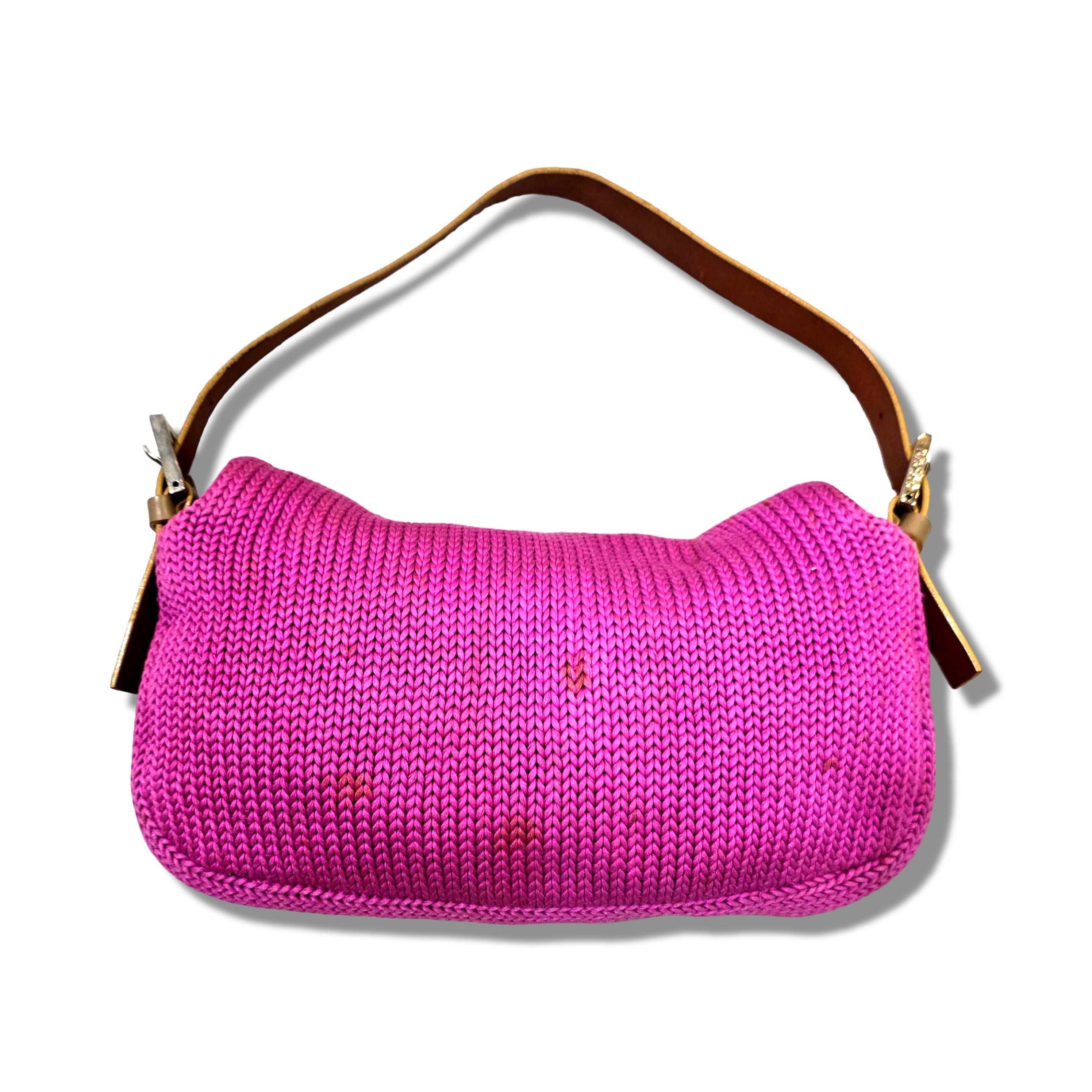 Fendi Fuchsia Knit Baguette Caemë