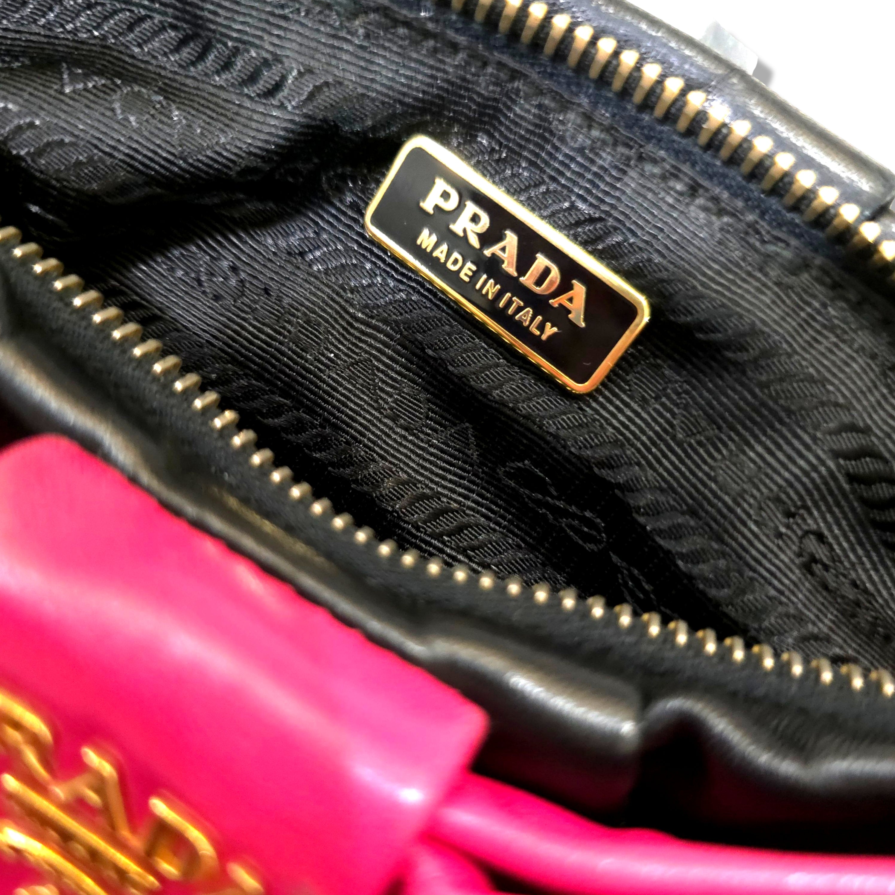 Prada Leather Black Ribbon Handbag