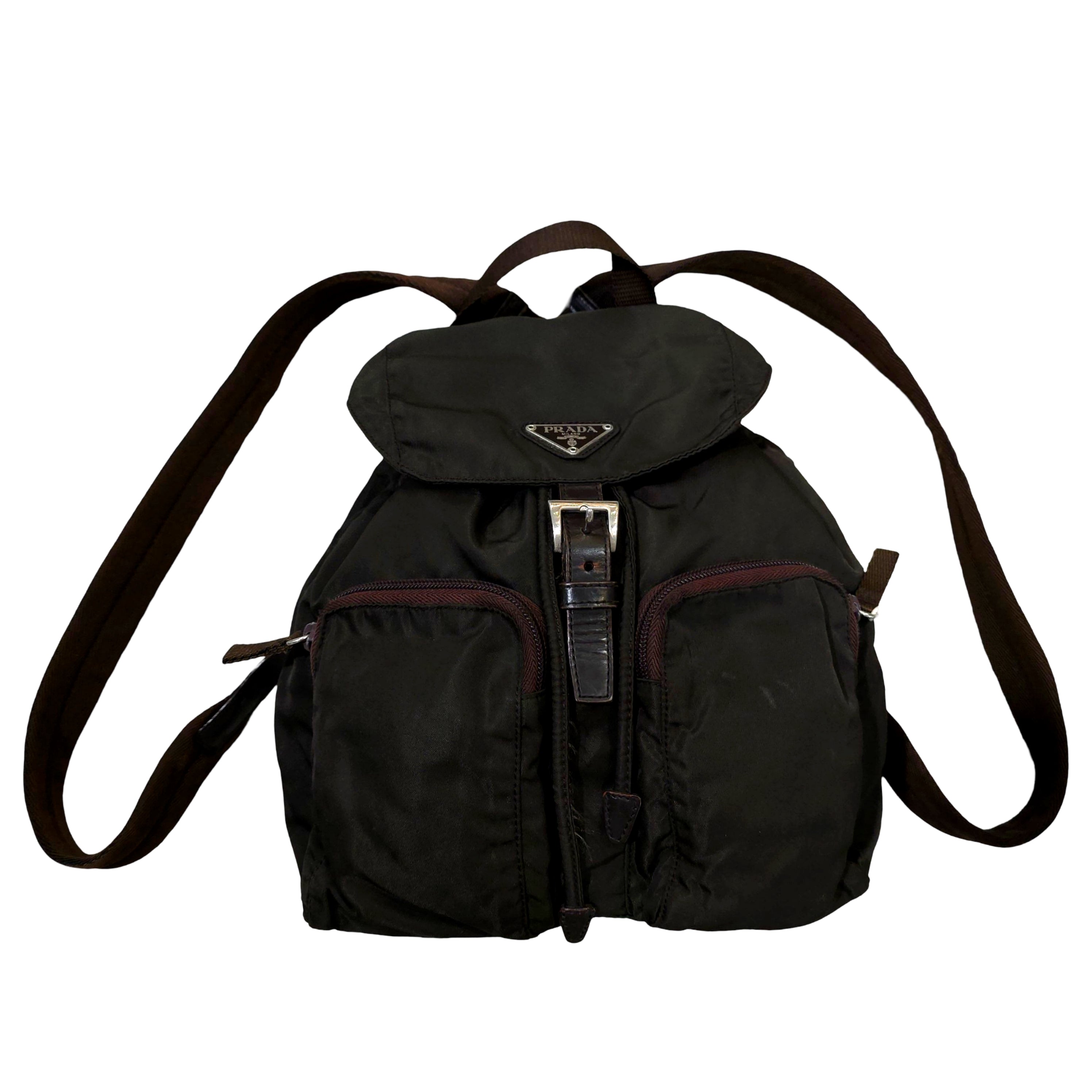 Prada Tessuto Nylon Vela Small Backpack Black