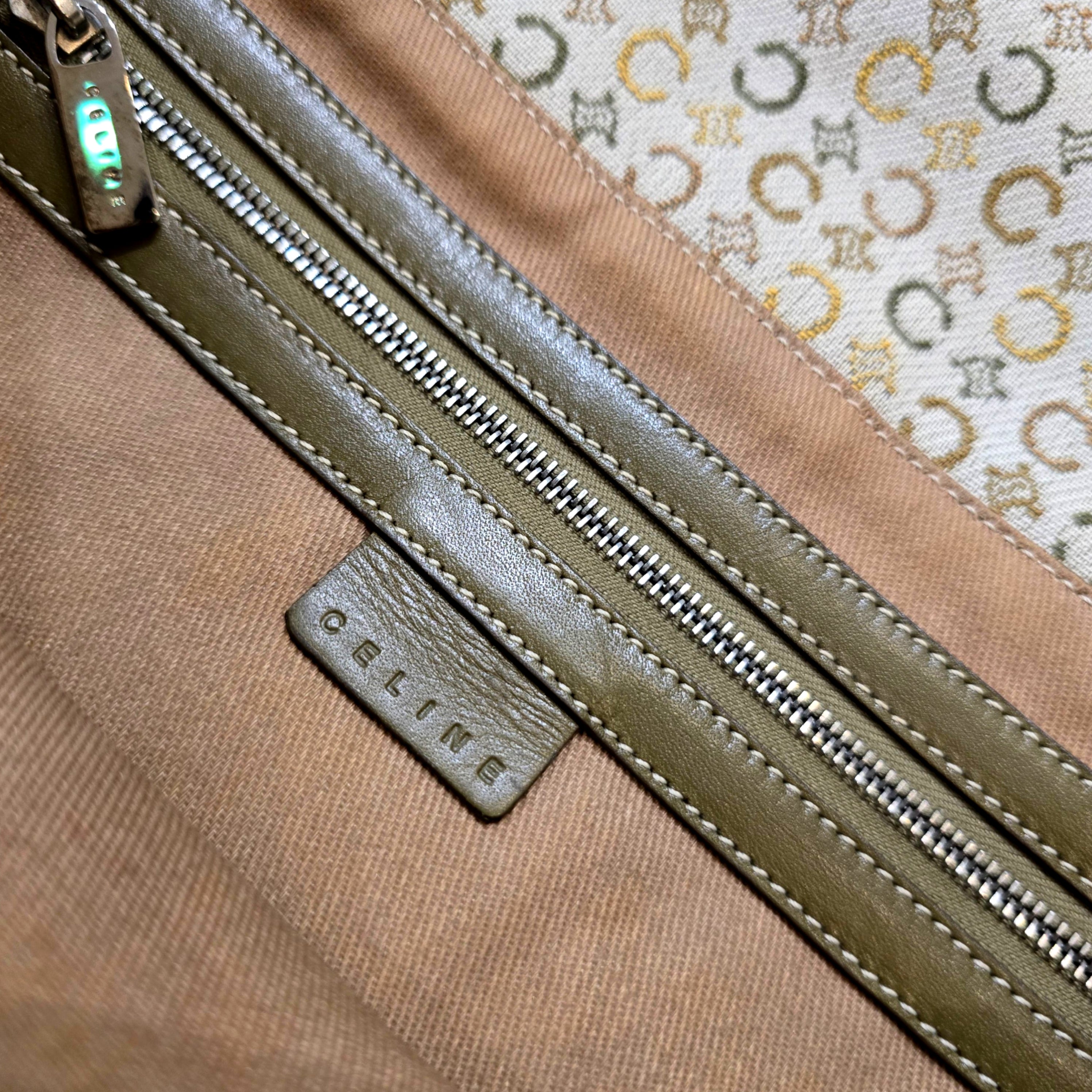 Celine Olive Monogram Purse Bag