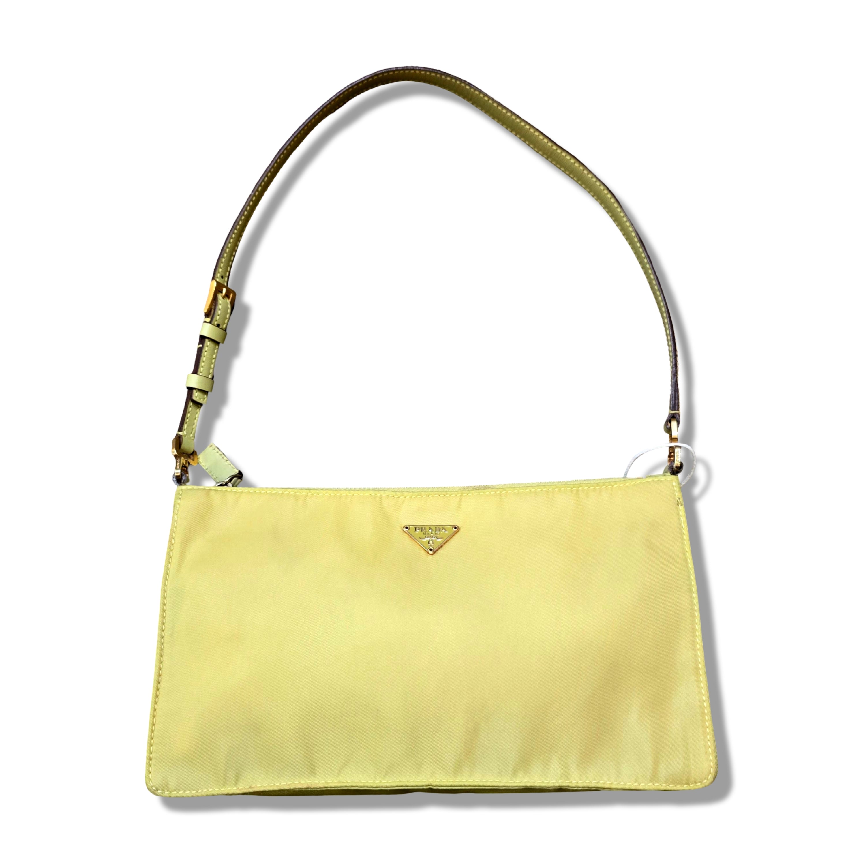 Prada Tessuto Mini Handbag Yellow