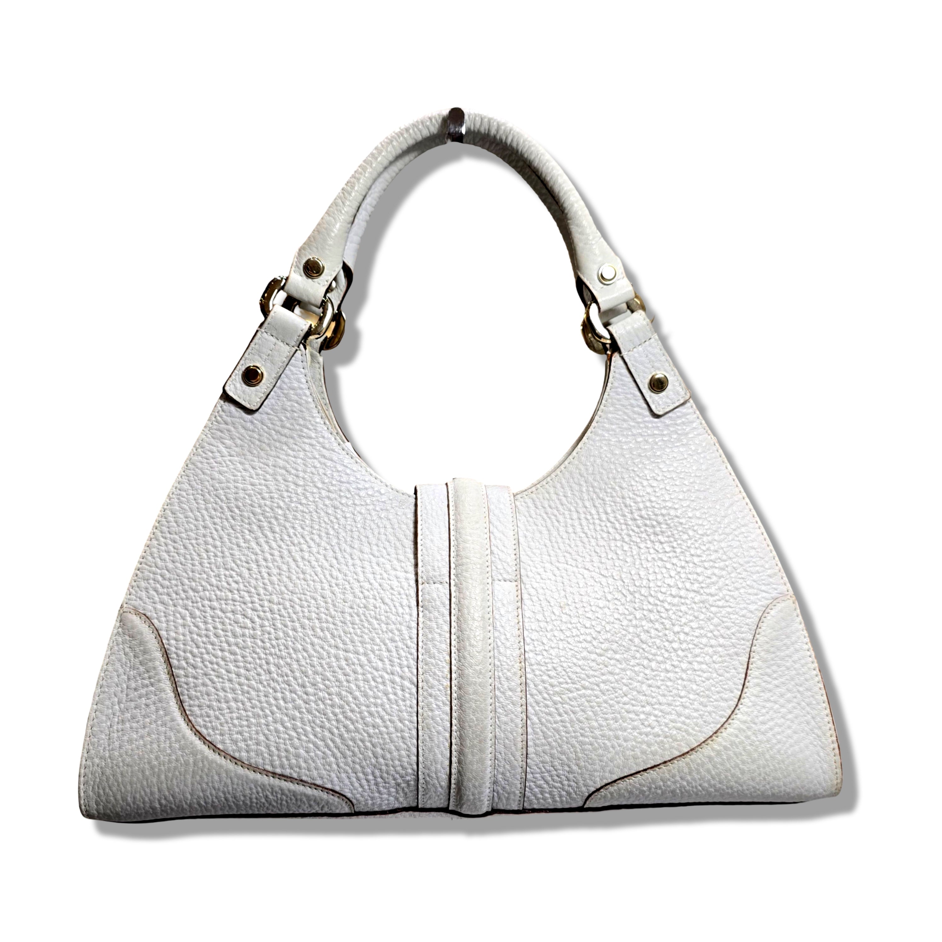 Gucci White Leather Jackie Bag