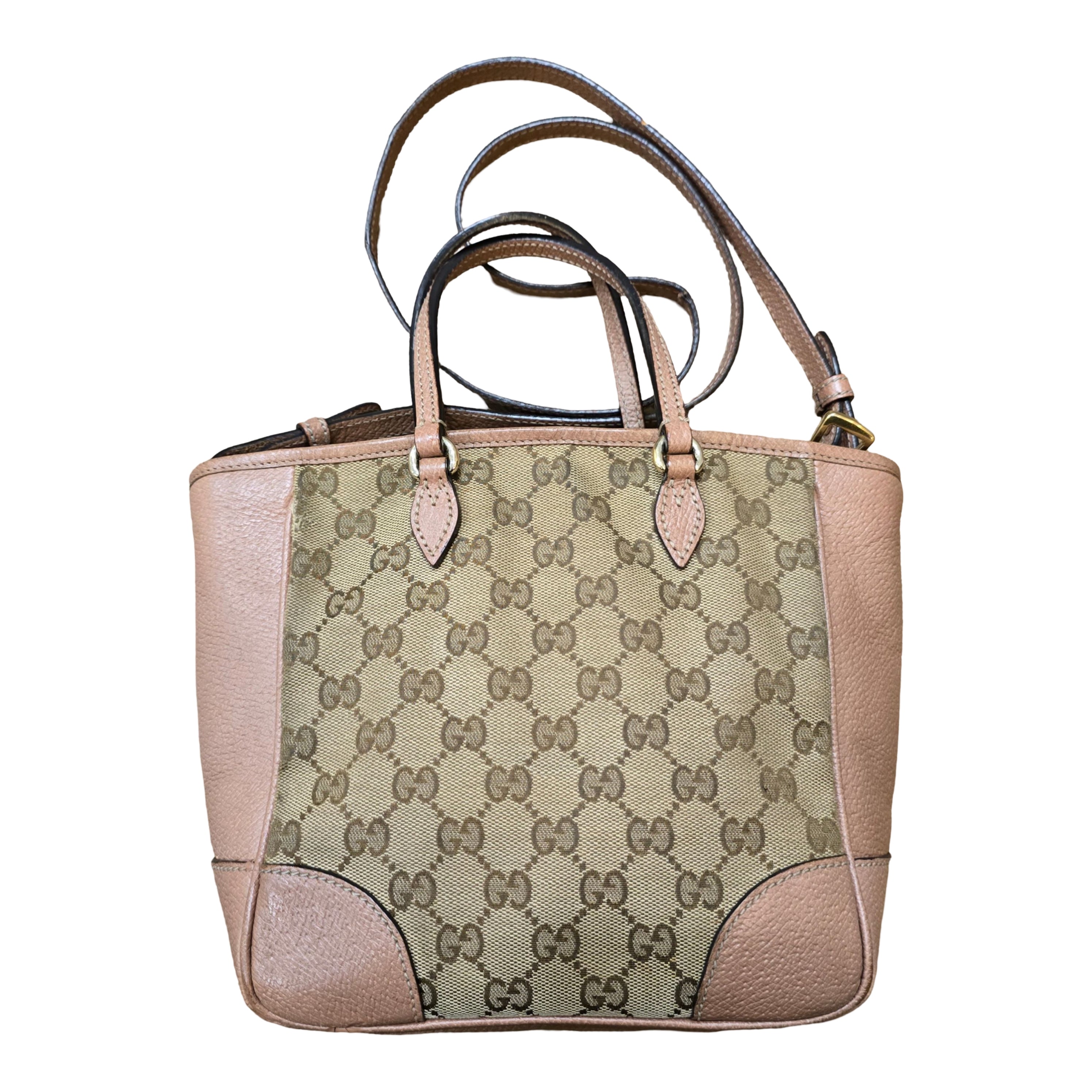 Gucci Pink GG Canvas Small Bree Tote Bag