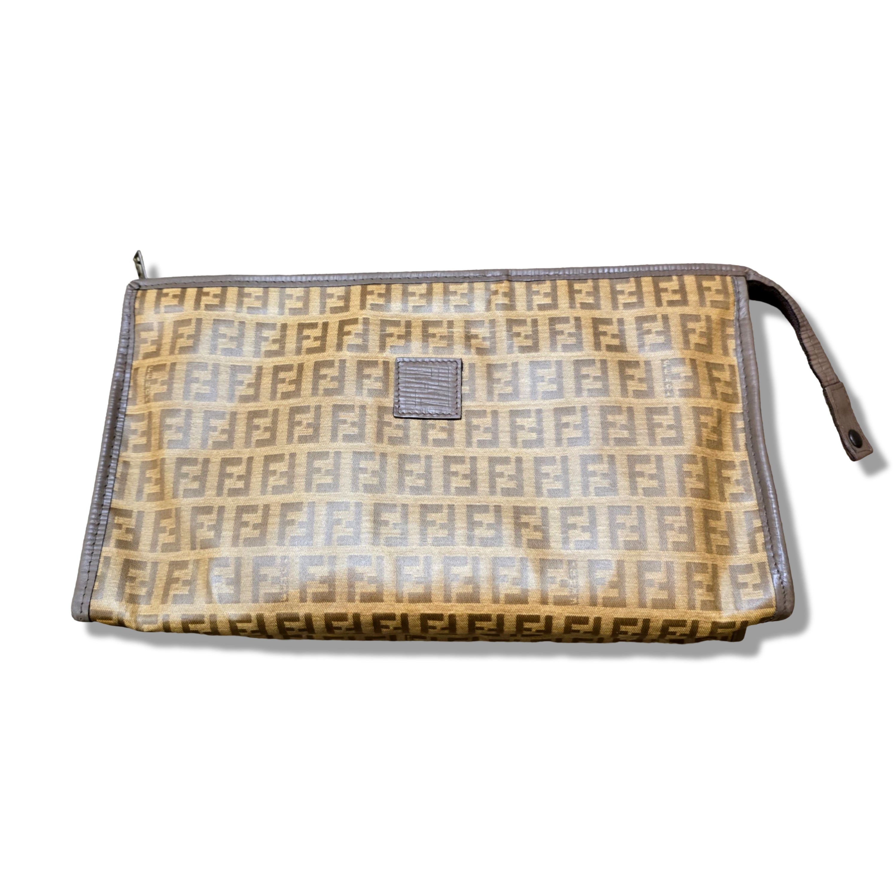 Fendi Zucca Zucchino Canvas Clutch Bag