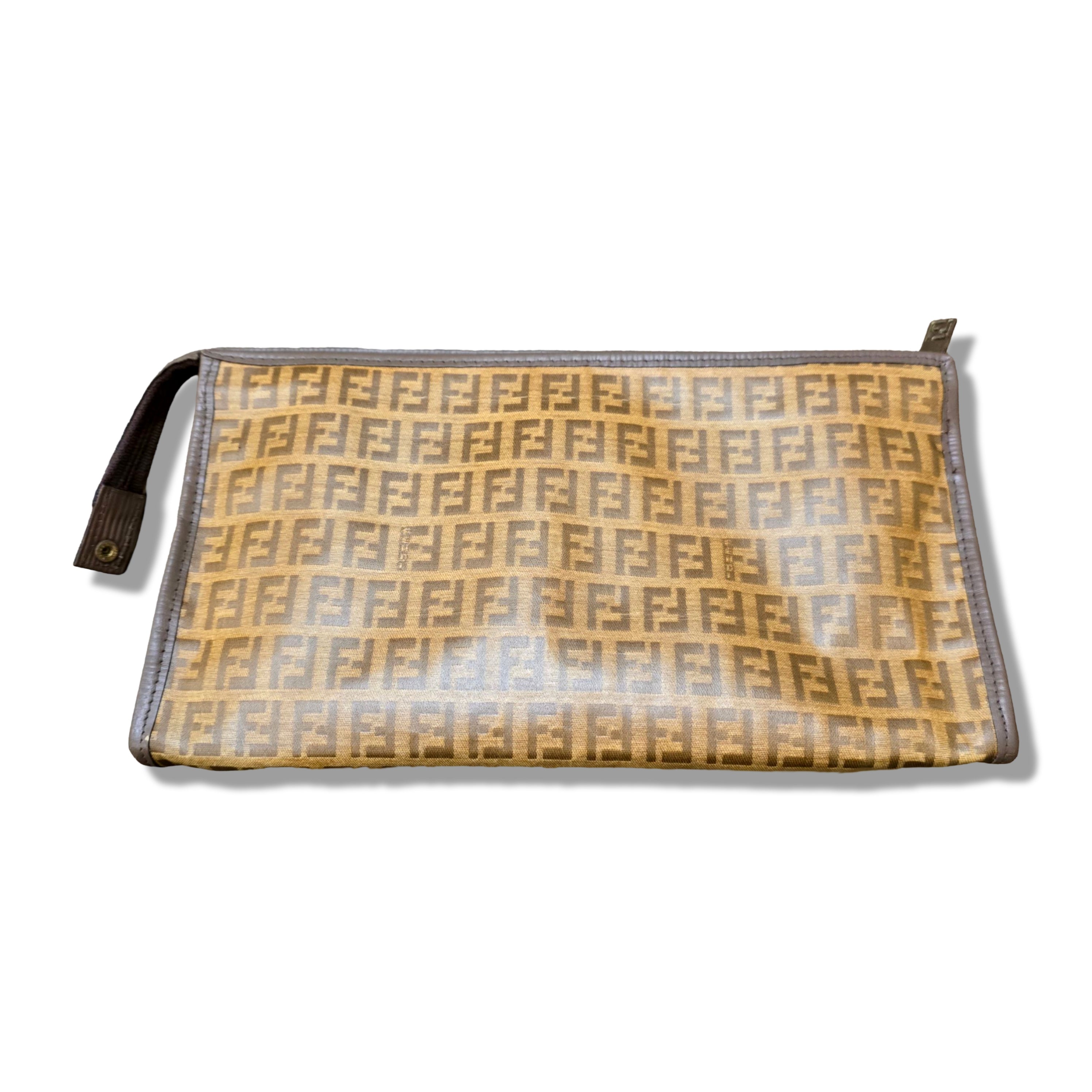 Fendi Zucca Zucchino Canvas Clutch Bag